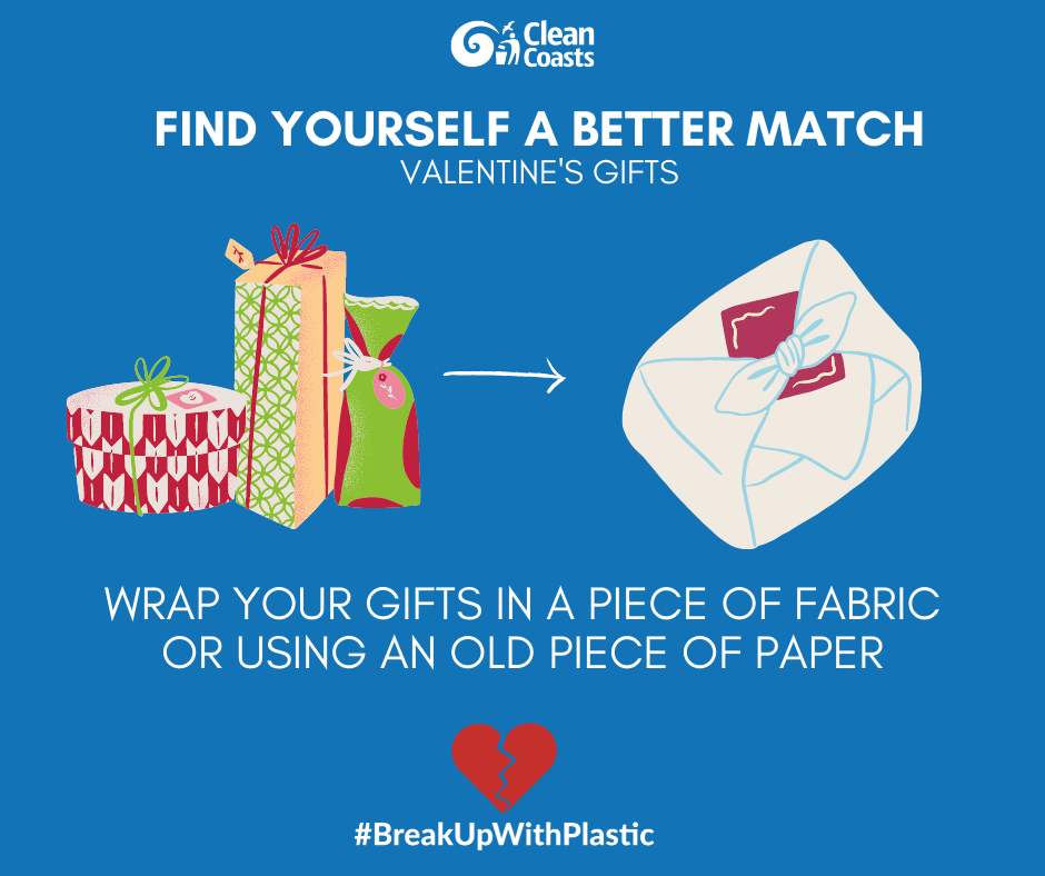 Wrap your gifts in a piece of fabric or using an old piece of paper or newspaper 